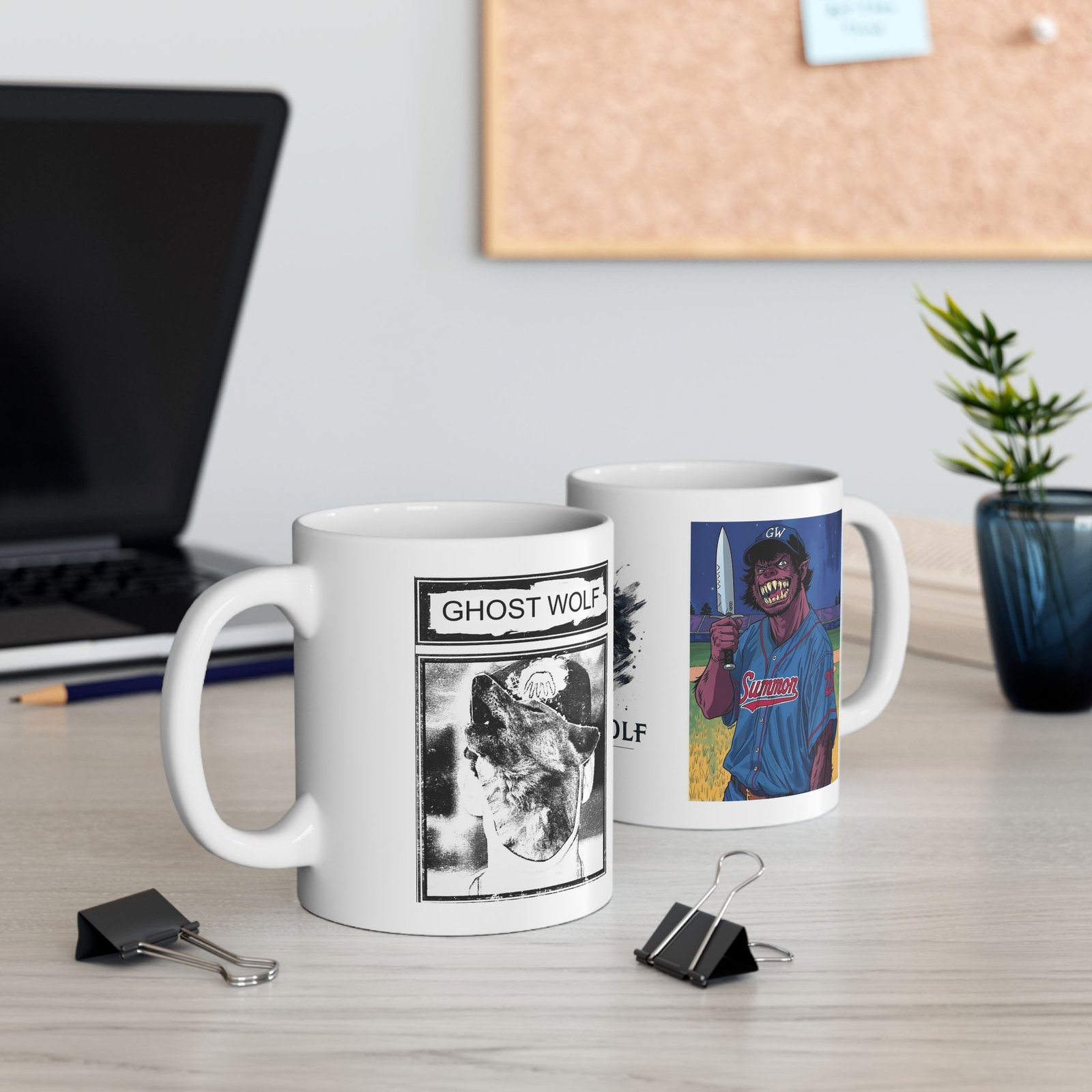 Ghost Wolf Ceramic Mug