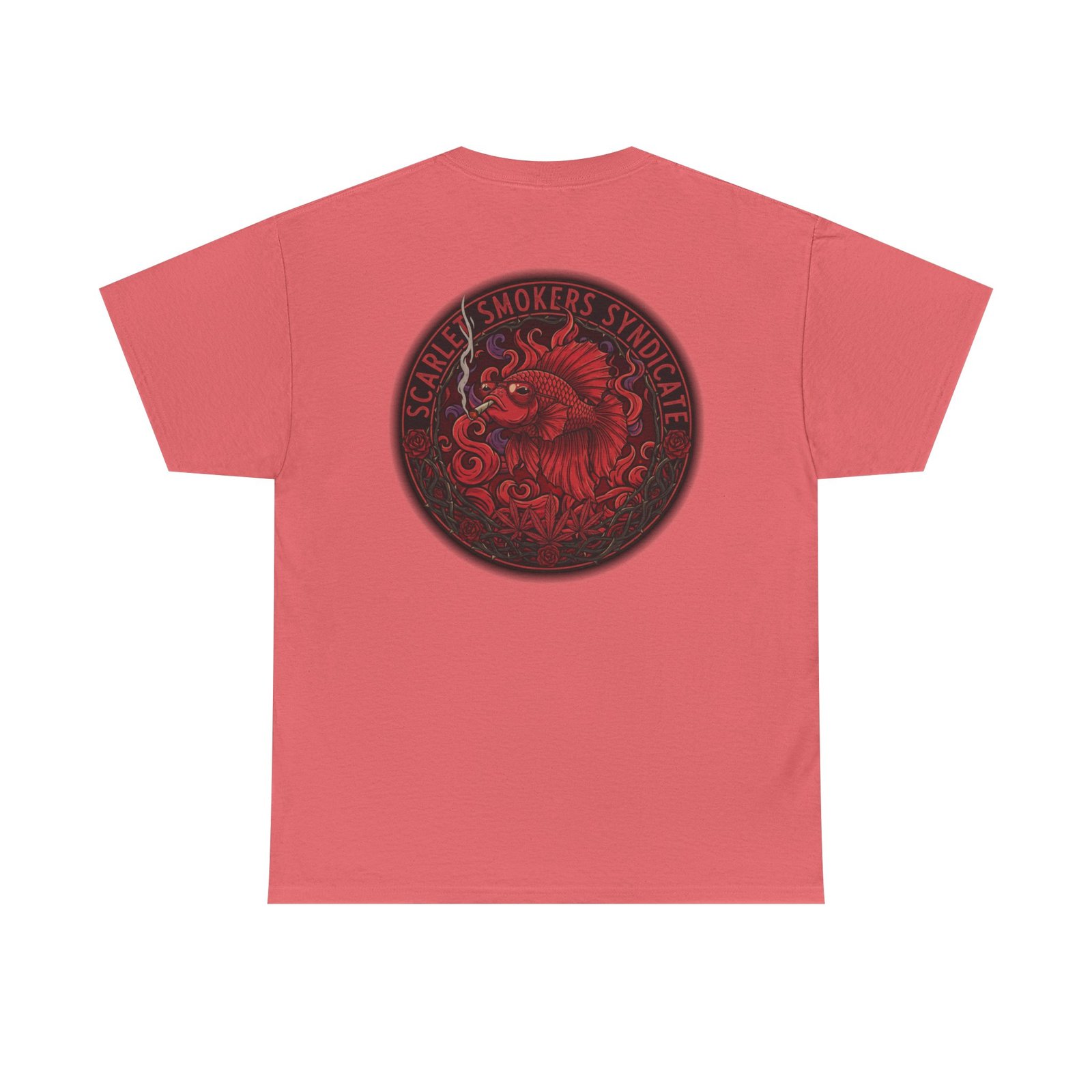 Scarlet Smoker Syndicate Tee - Fish - Image 4