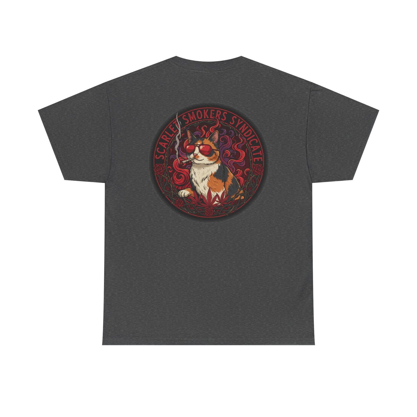 Scarlet Smoker Syndicate Tee - Calico Cat - Image 11
