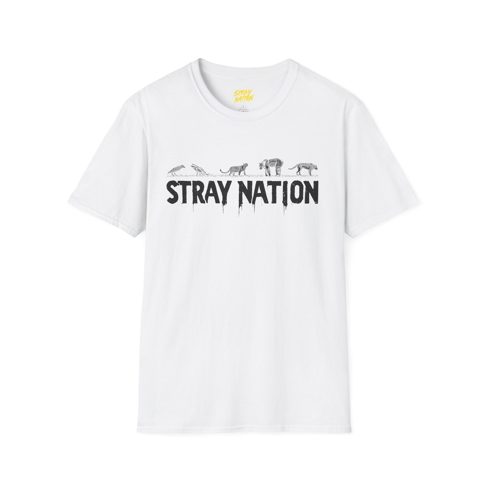 Stray Nation Graphic T-Shirt - Unisex Softstyle - Image 4
