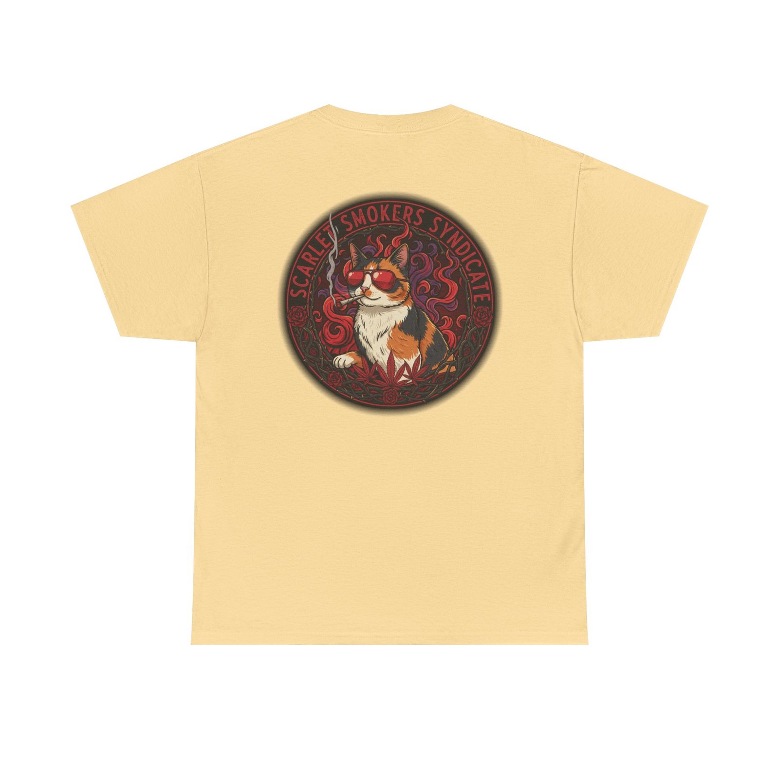 Scarlet Smoker Syndicate Tee - Calico Cat - Image 7