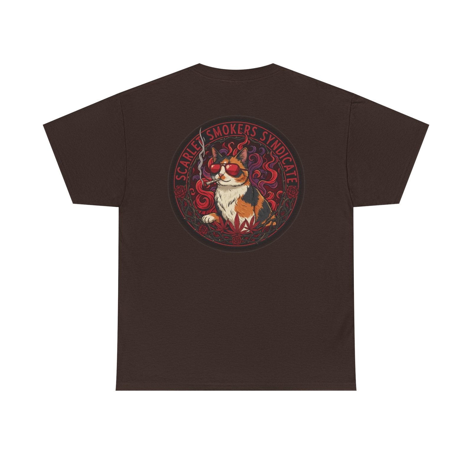 Scarlet Smoker Syndicate Tee - Calico Cat - Image 9