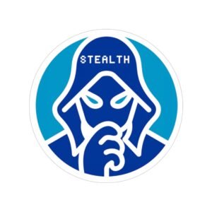 Stealth Logo Outdoor Sticker - Blue