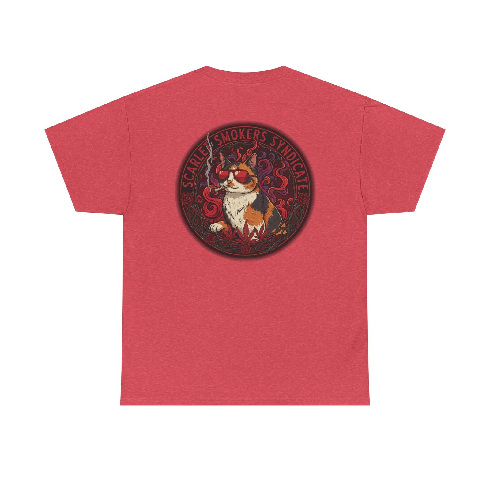 Scarlet Smoker Syndicate Tee - Calico Cat - Image 13