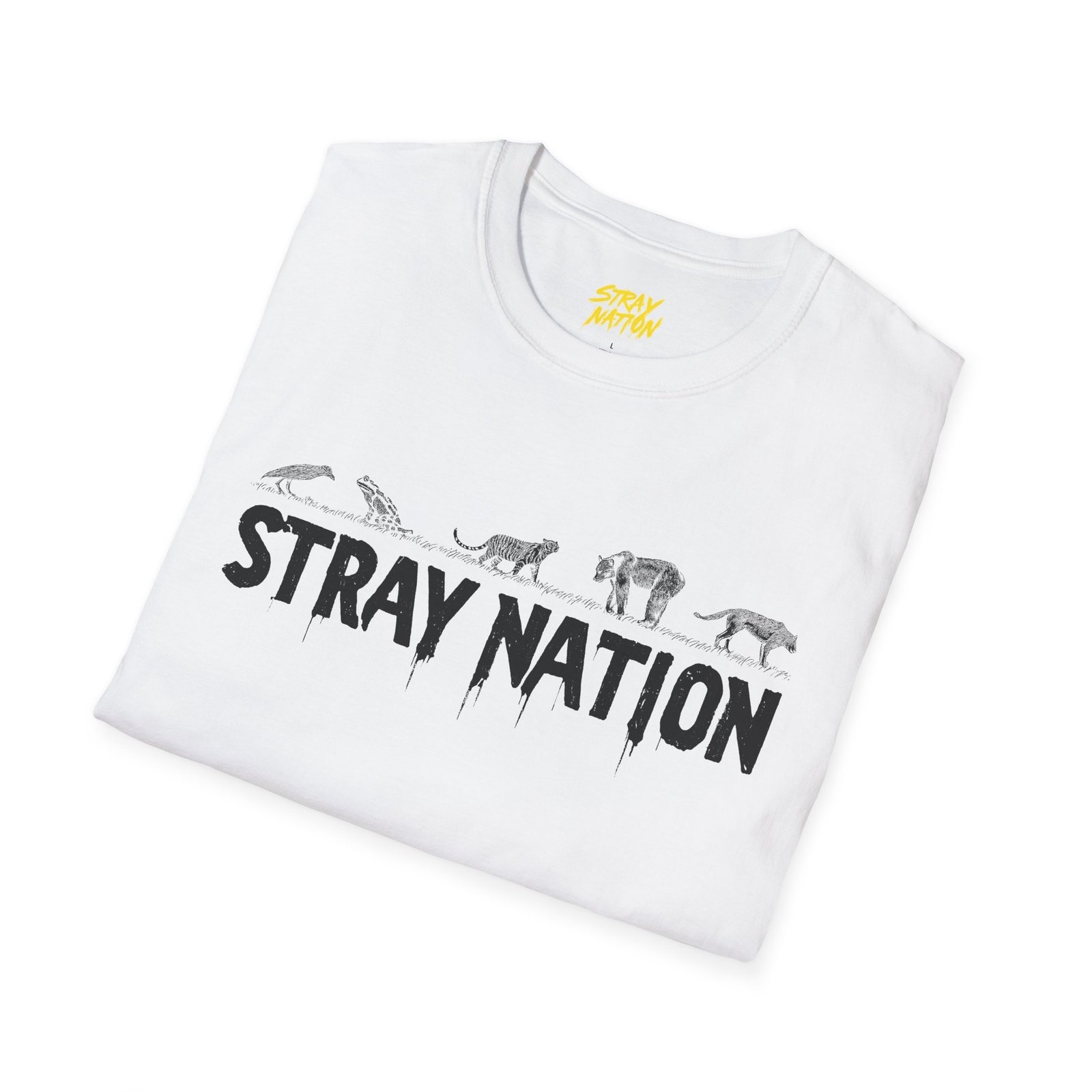 Stray Nation Graphic T-Shirt - Unisex Softstyle - Image 7