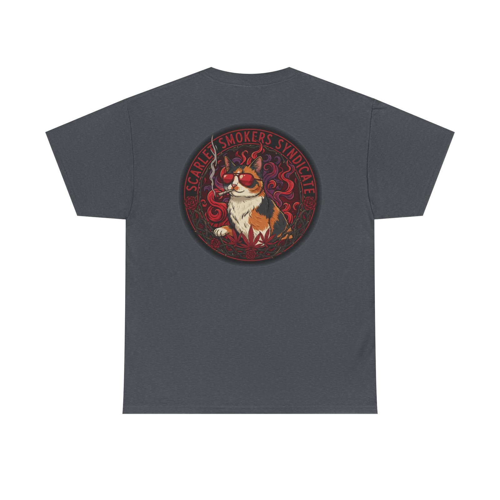 Scarlet Smoker Syndicate Tee - Calico Cat - Image 12