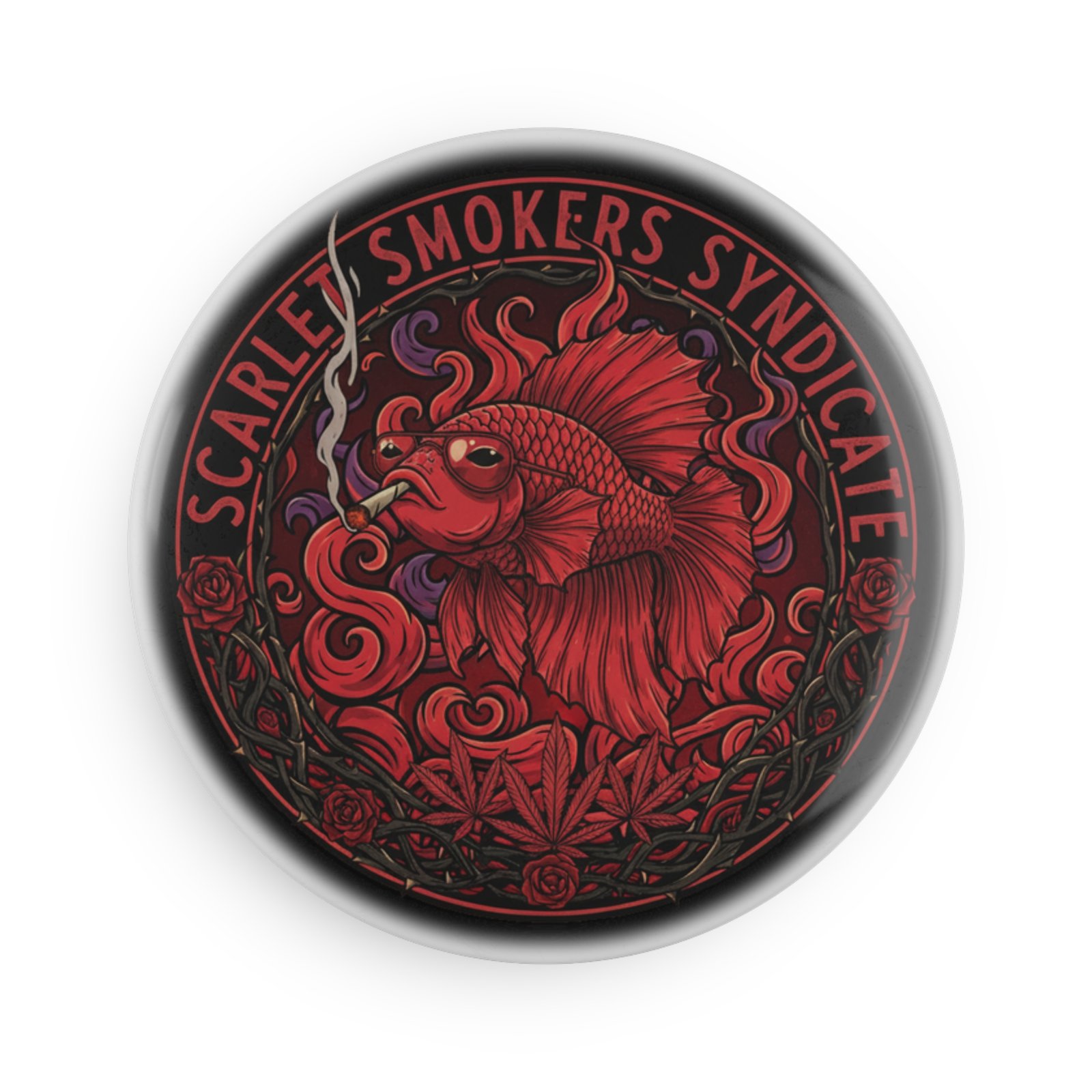 Scarlet Smoker's Syndicate Magnet - Fish