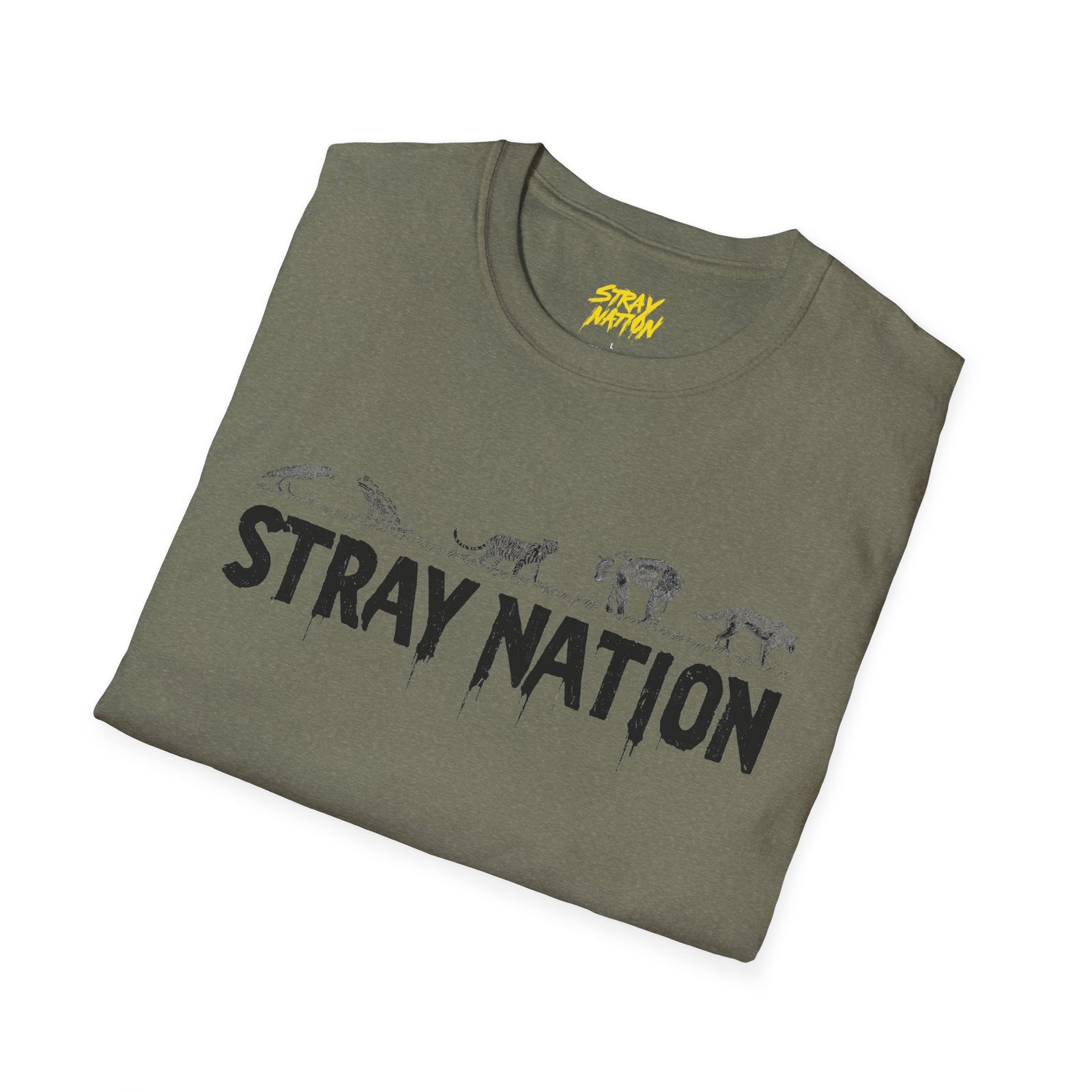 Stray Nation Graphic T-Shirt - Unisex Softstyle - Image 18