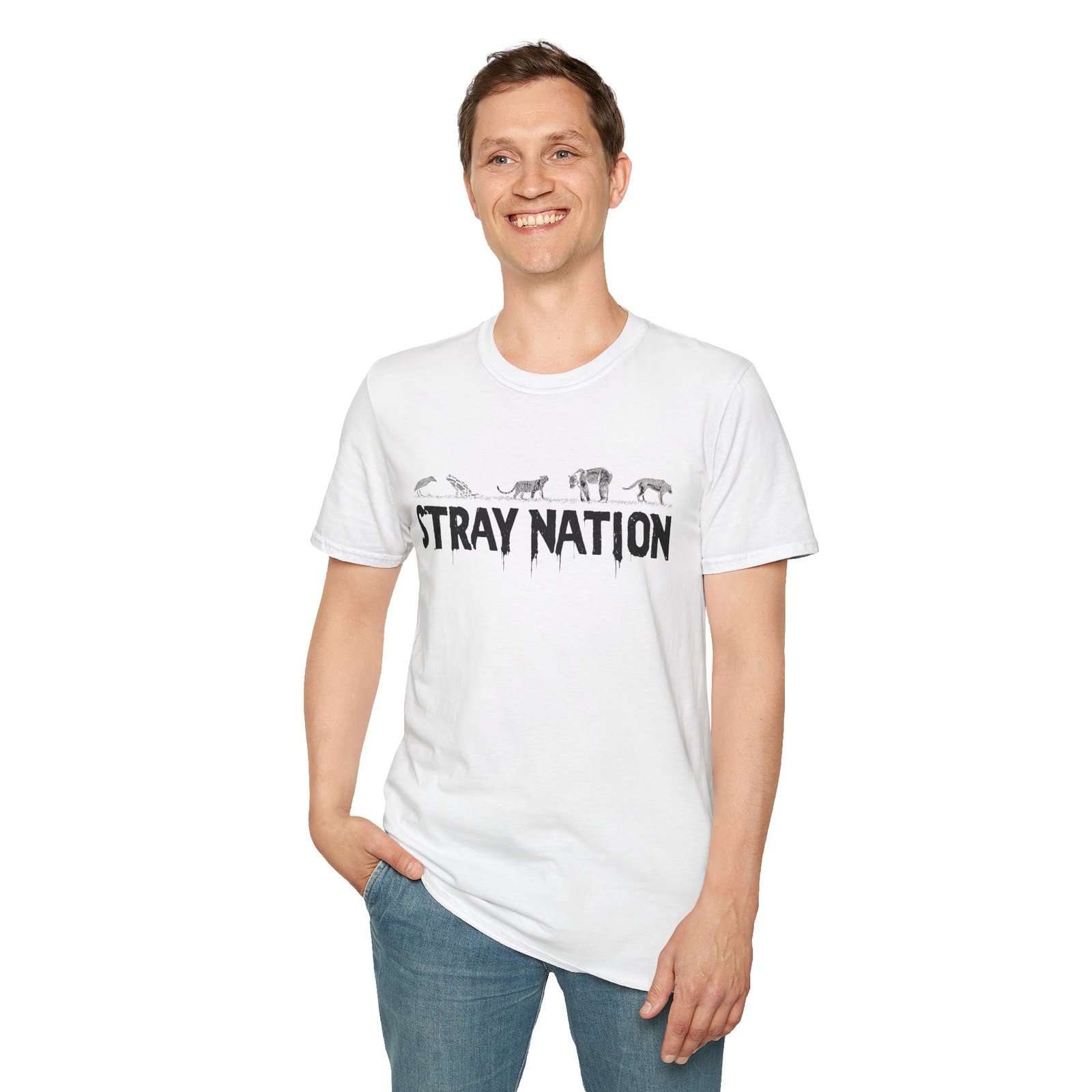 Stray Nation Graphic T-Shirt - Unisex Softstyle - Image 10