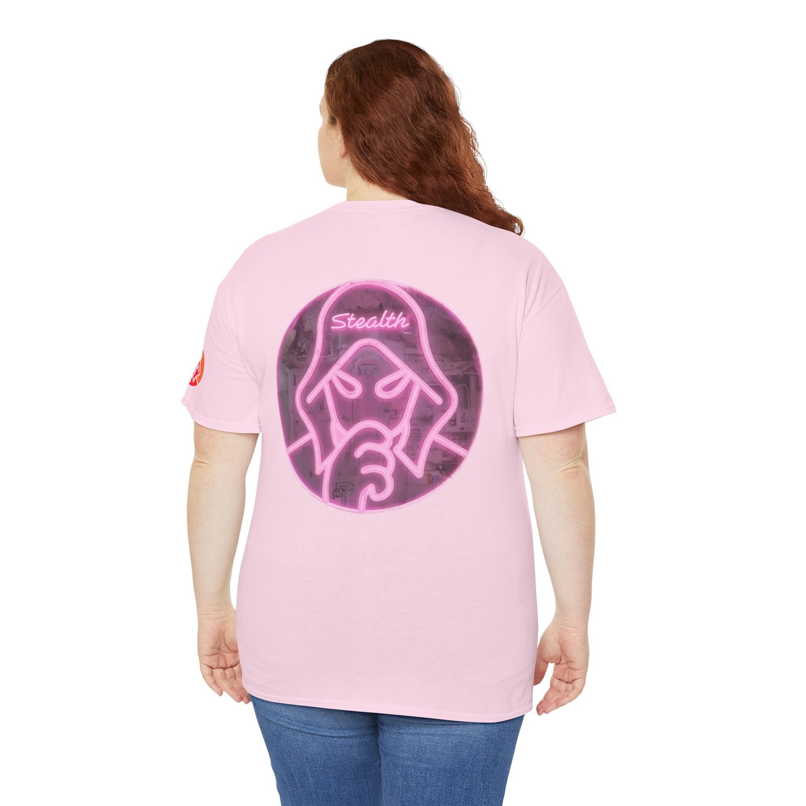 Stealth Logo Graphic Tee - Pink Neon - Image 3