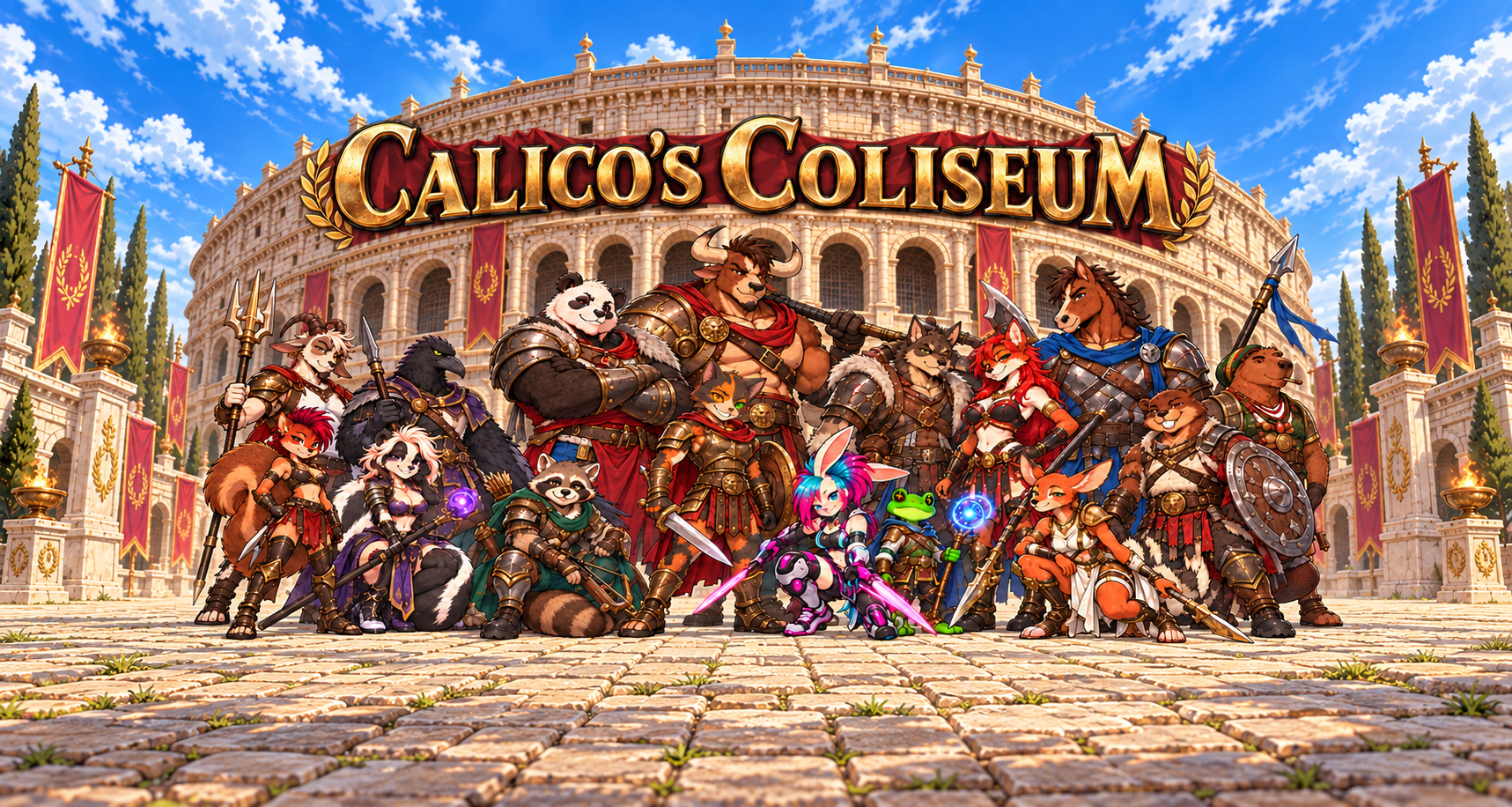 Calico’s Coliseum: the animal gladiators assembled at the arena