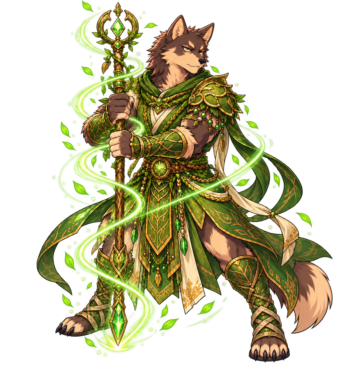 Emerald wolf druid gladiator