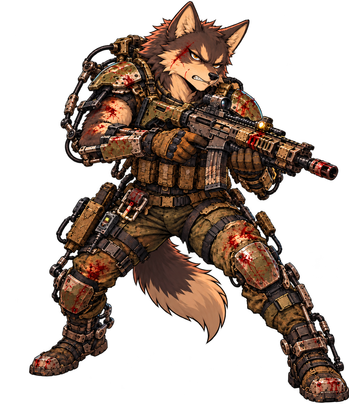 Grease in war-torn military armor
